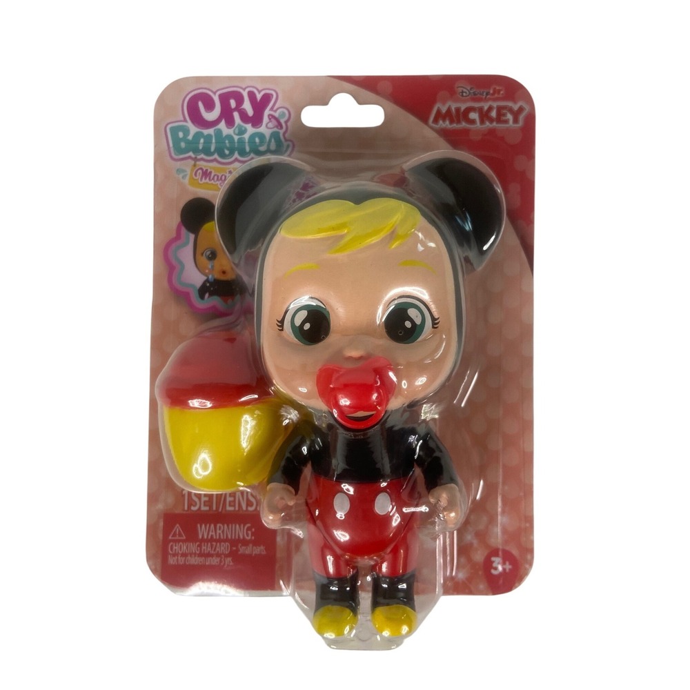 Cry Babies Magic Tears Disney Baby Mickey Figure w/ Bottle IMC Toys Sealed